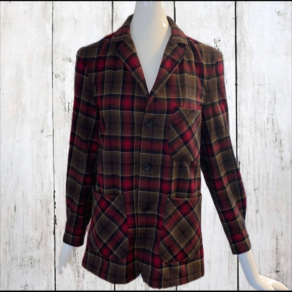 Women’s VTG Vintage Pendleton Wool Jacket - red & brown